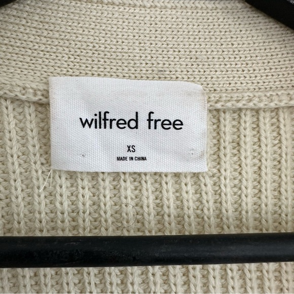 Wilfred Free Unwind Merino Wool Waist Open Cardigan XS Aritzia Butter Yellow - Picture 6 of 12